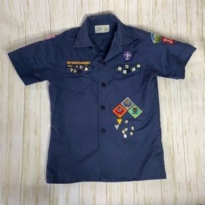 Boy Scouts of America Unitorm
Shirt Blue Patches Pins Verdugo Hills Council 395